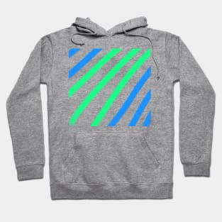 Blue green stripes watercolor art Hoodie